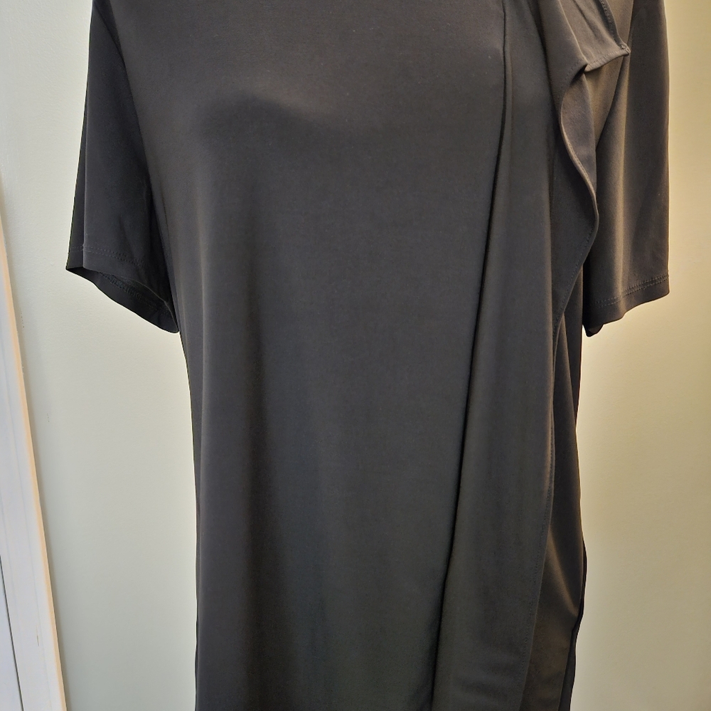 DKNY Black Short Sleeve Women's Size XL Top Ruffle New With Tags - Picture 5 of 11